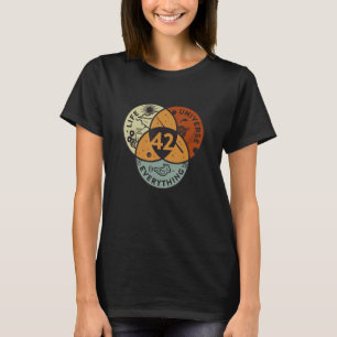 Camiseta Vida Do Diagrama Venn O Universo E Tudo - 42