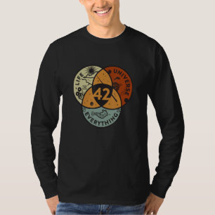 Camiseta Vida Do Diagrama Venn O Universo E Tudo - 42