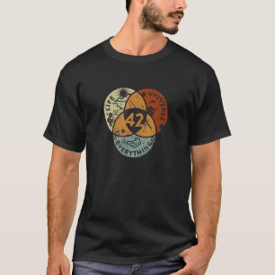 Camiseta Vida Do Diagrama Venn O Universo E Tudo - 42