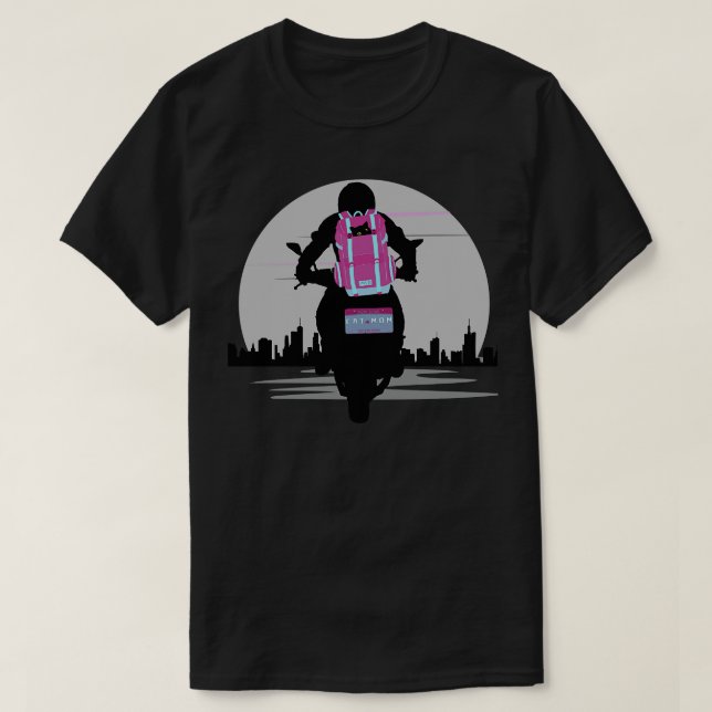 Camiseta Vida do gato de motocicleta da Cat Mãe (Frente do Design)