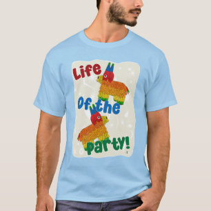 Camiseta Vida Do Partido Engraçado Aniversário Pinata Desig