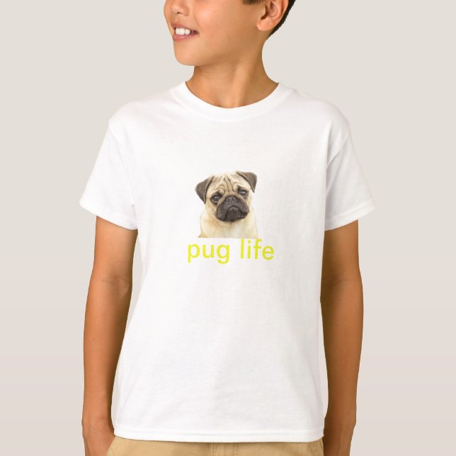 Camiseta vida do pug (Frente)