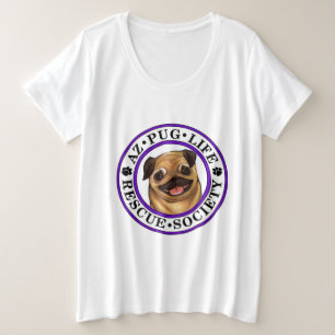 Camiseta Vida do Pug de AZ mais o tshirt do tamanho