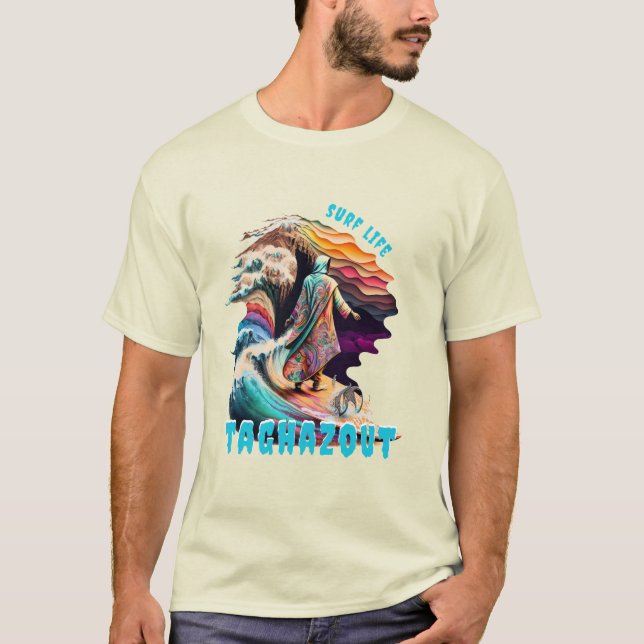 Camiseta Vida do surf - design de marrocos (Frente)