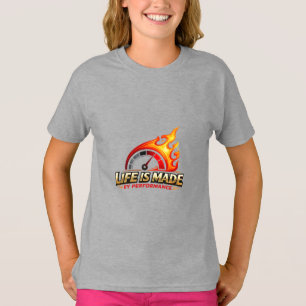 Camiseta Vida é Feita por Desempenho Velocímetro de Chama C