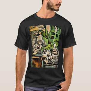 Camiseta Vida estática com Arte Geométrica de Crânio
