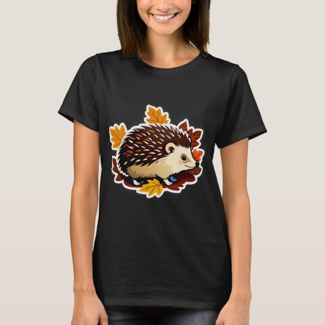 Camiseta Vida Florestal Aconchegante doouriço (Frente)
