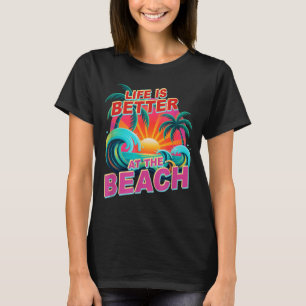 Camiseta Vida fofa é melhor na viagem de cruzeiro na praia