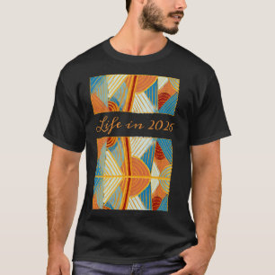 Camiseta Vida Gráfica em 2026 Linhas e Curvas Abstratas