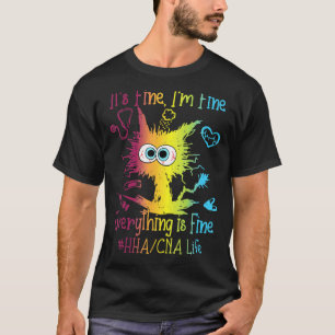 Camiseta Vida HHA ou CNA Tudo Está Bem Colorido