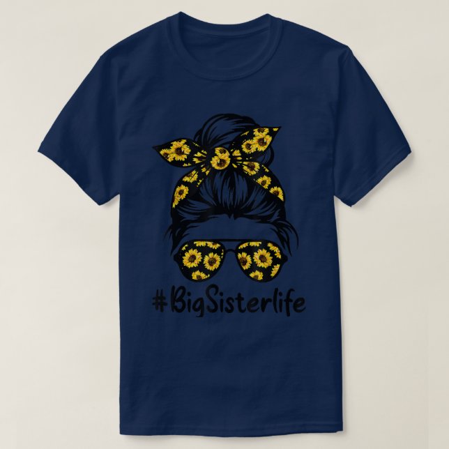 Camiseta Vida Irmã Clássica com Sunflower Mo (Frente do Design)
