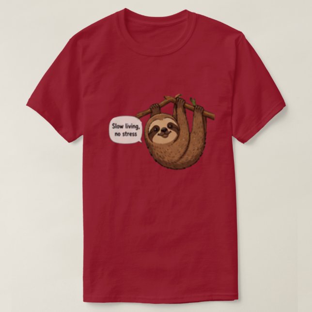 Camiseta Vida Lenta Sem Estresse Estilo de Vida Consciente (Frente do Design)