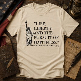 Camiseta Vida Liberdade e a Busca da Felicidade