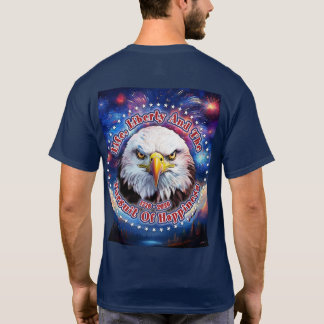 Camiseta Vida, Liberdade E O Fogo de Artifício Águia Marrom