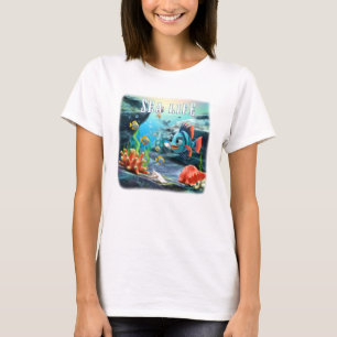 Camiseta vida marinha
