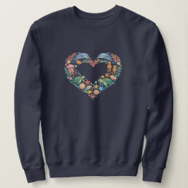 Camiseta Vida Marinha em Coração