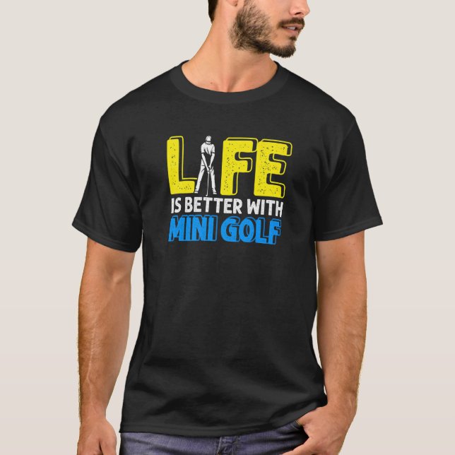 Camiseta Vida Melhor Com Mini Golfe Golfe Nadando Ho (Frente)