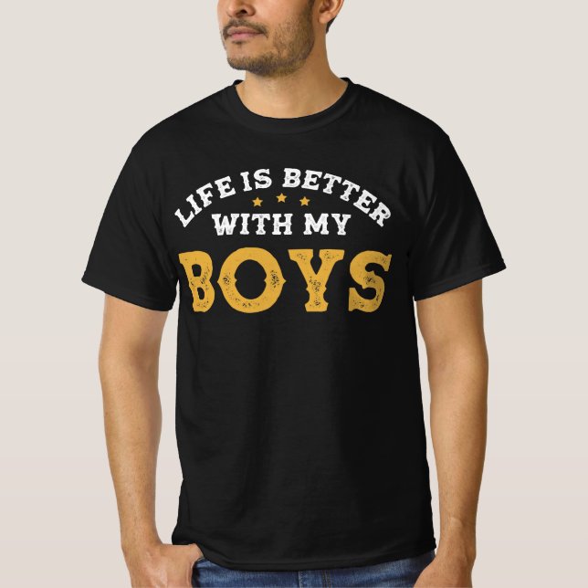 Camiseta Vida melhor com os meus filhos (Frente)