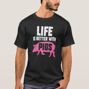 Camiseta Vida melhor com porcos