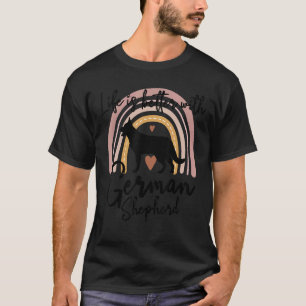 Camiseta Vida Melhor German shepherd - Arco-Íris Mulheres
