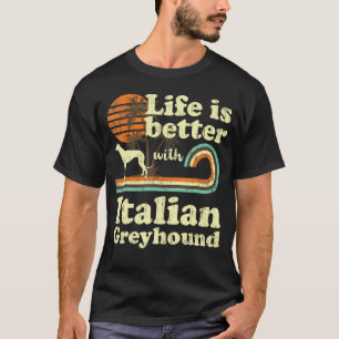 Camiseta Vida Melhor - Itália - Greyhound Vintage - Cachorr