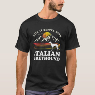 Camiseta Vida Melhor - Itália - Greyhound Vintage - Cachorr