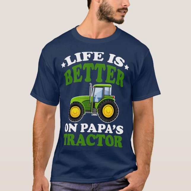 Camiseta Vida Melhor Na Fazenda De Cultivo Engraçada Pelo T (Frente)