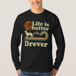 Camiseta Vida Melhor Servidor Cachorro Cachorro Pai