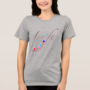 Camiseta Vida Multicolorida é uma Montanha-Russa