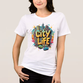 Camiseta Vida na Cidade - Vibrantes Linhagens Urbanas e Víb