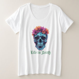 Camiseta Vida na Morte, Bloom em Azul