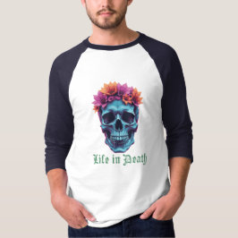 Camiseta Vida na Morte, Bloom em Azul