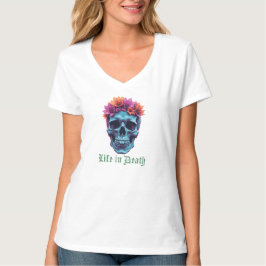 Camiseta Vida na Morte, Bloom em Azul.