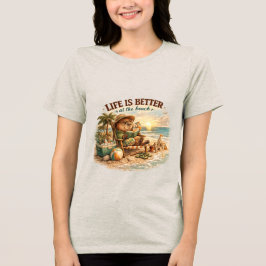 Camiseta Vida na Praia do Capivara É Melhor na Praia Cute S