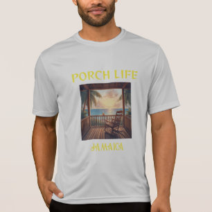 Camiseta Vida na varanda Jamaica nascer do sol da manhã