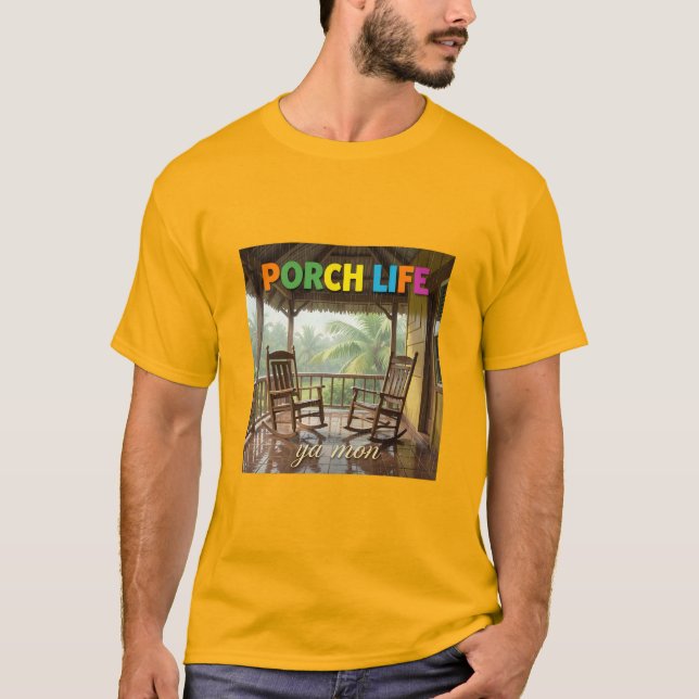 Camiseta vida no alpendre da jamaica (Frente)