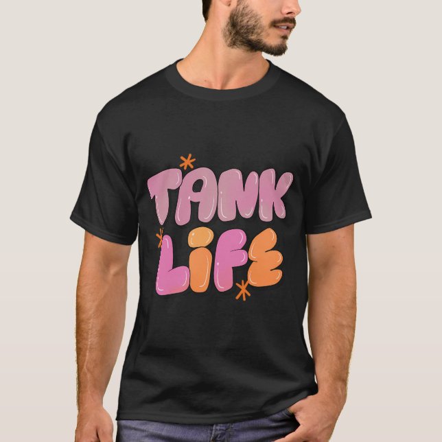 Camiseta Vida no Aquário (Roxo) (Frente)
