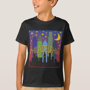 Camiseta Vida noturno da skyline de Philadelphfia