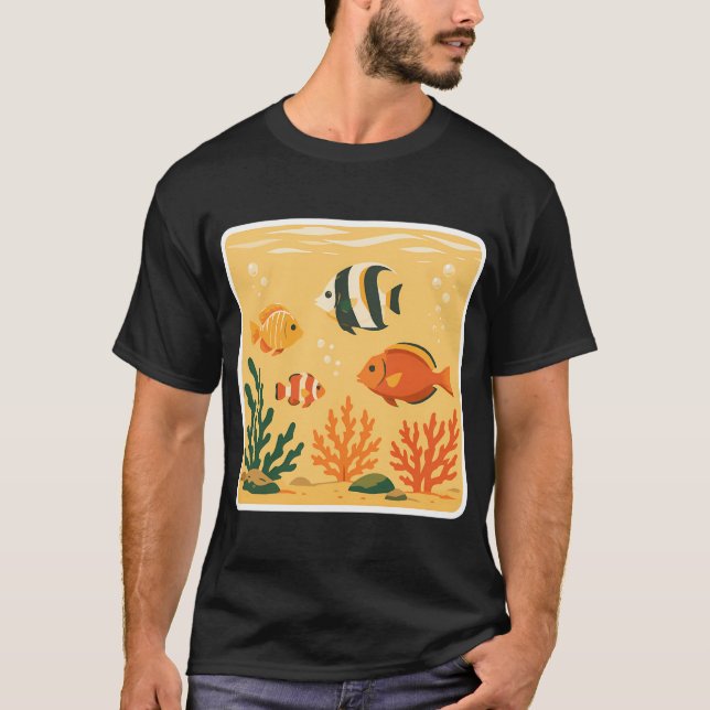 Camiseta Vida Oceânica Tropical Brasileira (Frente)