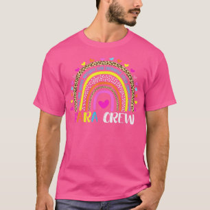Camiseta Vida Paraprofissional Boho Leopard Arco-Íris De Vo