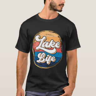 Camiseta Vida Retro do Lago ao Pôr do Sol Homens e Mulheres
