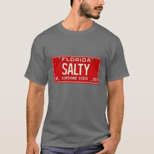 Camiseta Vida Salgada 1969   Placa de Licença Retro da Flór