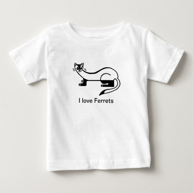 Camiseta Vida selvagem - Bonita que adoro FERRETS - Placas  (Frente)