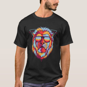 Camiseta Vida Selvagem Colorida do Leão Majestoso legal