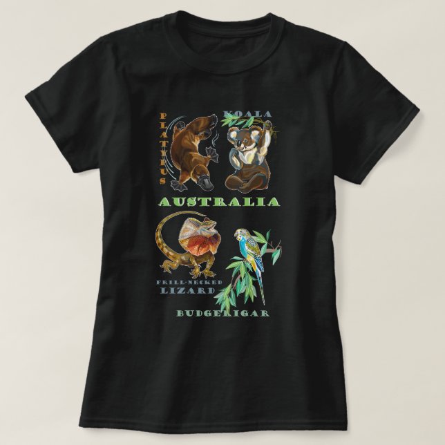 Camiseta Vida selvagem da Austrália (Frente do Design)