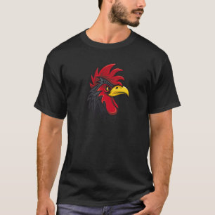 Camiseta Vida Selvagem de Aves de Cobra legal Rooster Face