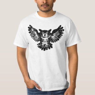 Camiseta Vida Selvagem de Design da Coruja-Camisa