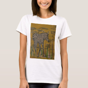 Camiseta Vida Selvagem do Quênia Safari Zebra.