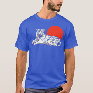 Camiseta Vida Selvagem do Sol Vintage Minimalista do Tigre