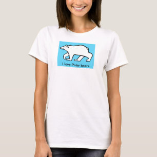 Camiseta Vida selvagem - Eu adoro BARRAS POLARES - Imagem a